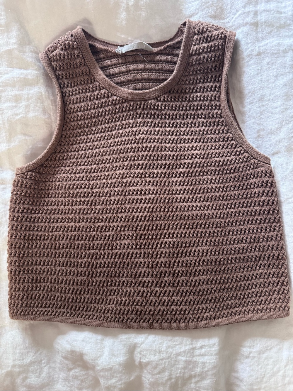 Everlane Organic Cotton Crochet Knit Tank